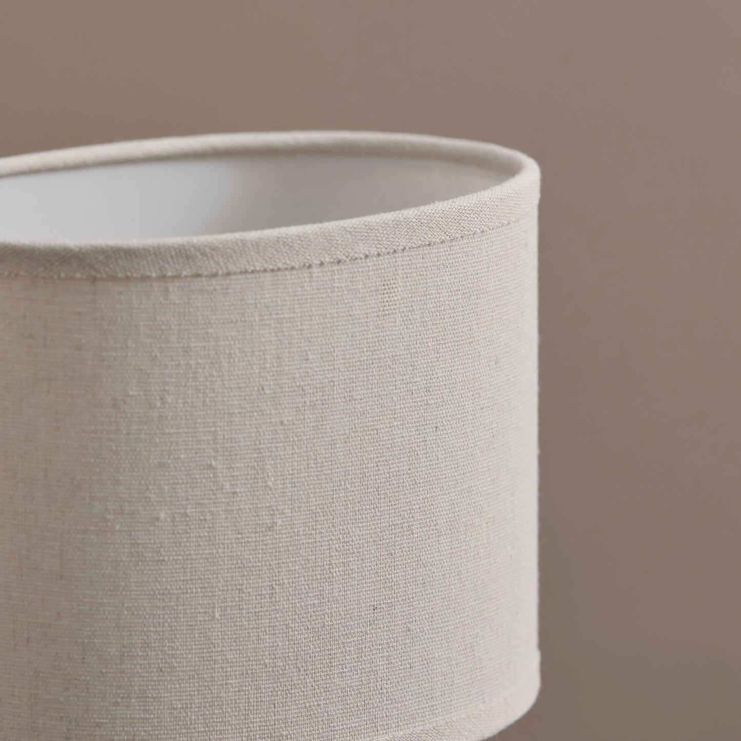 Chesil 29cm Table Lamp - Off White with Alabaster White Linen Shade - Laura James 