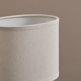 Chesil 29cm Table Lamp - Off White with Alabaster White Linen Shade - Laura James 