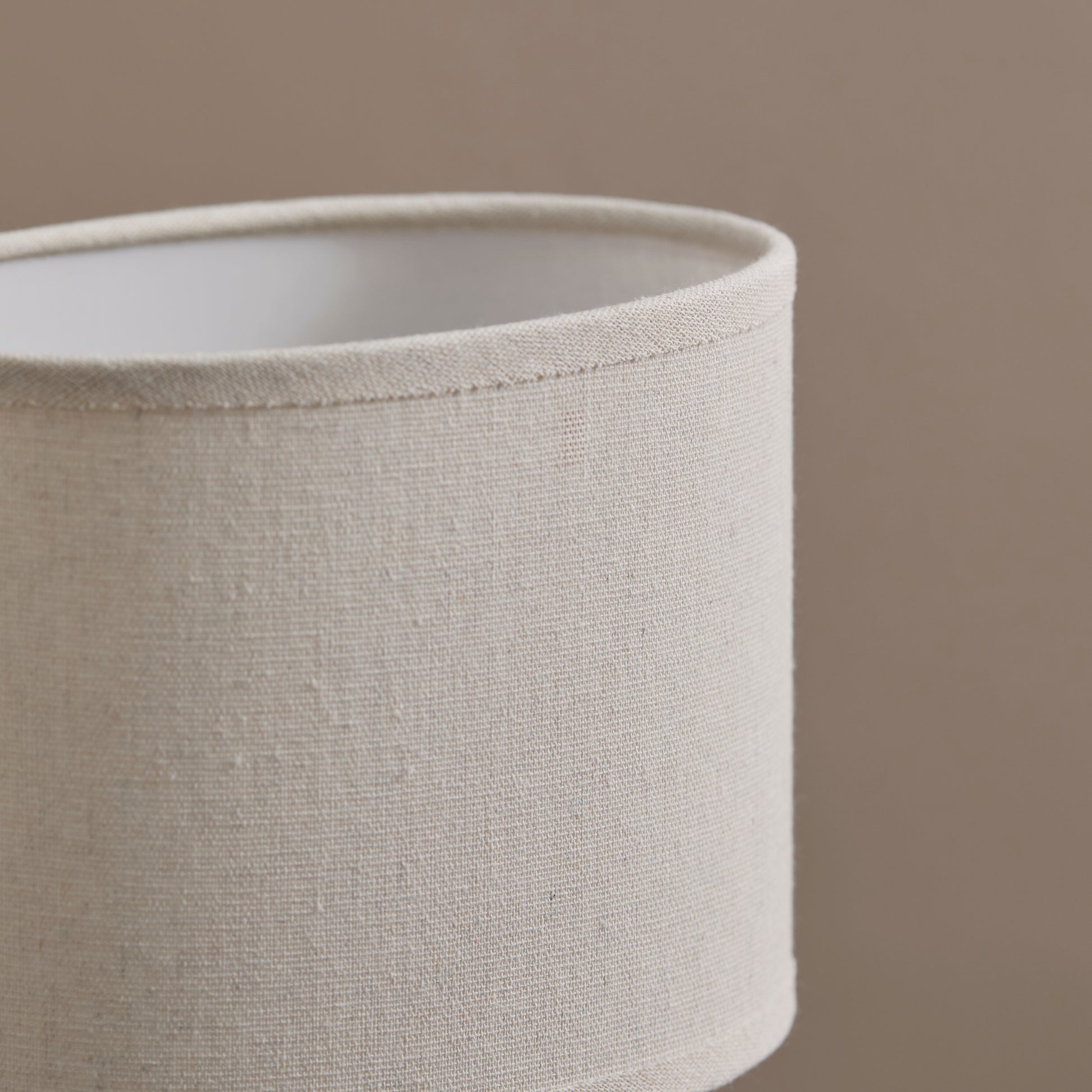 Chesil 29cm Table Lamp - Off White with Alabaster White Linen Shade - Laura James 
