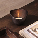 Meldon 10cm Metal Candle Holder - Black - Laura James 