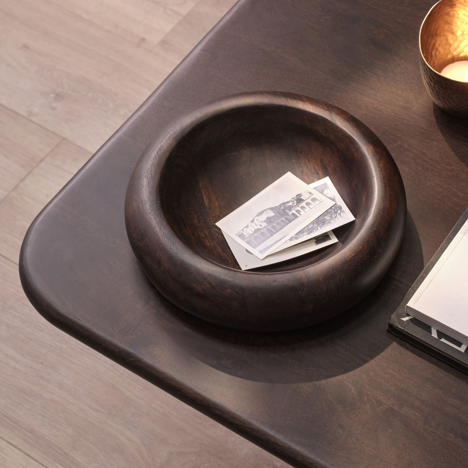 Yattendon 25cm Bowl - Coffee Brown Mango Wood - Laura James 