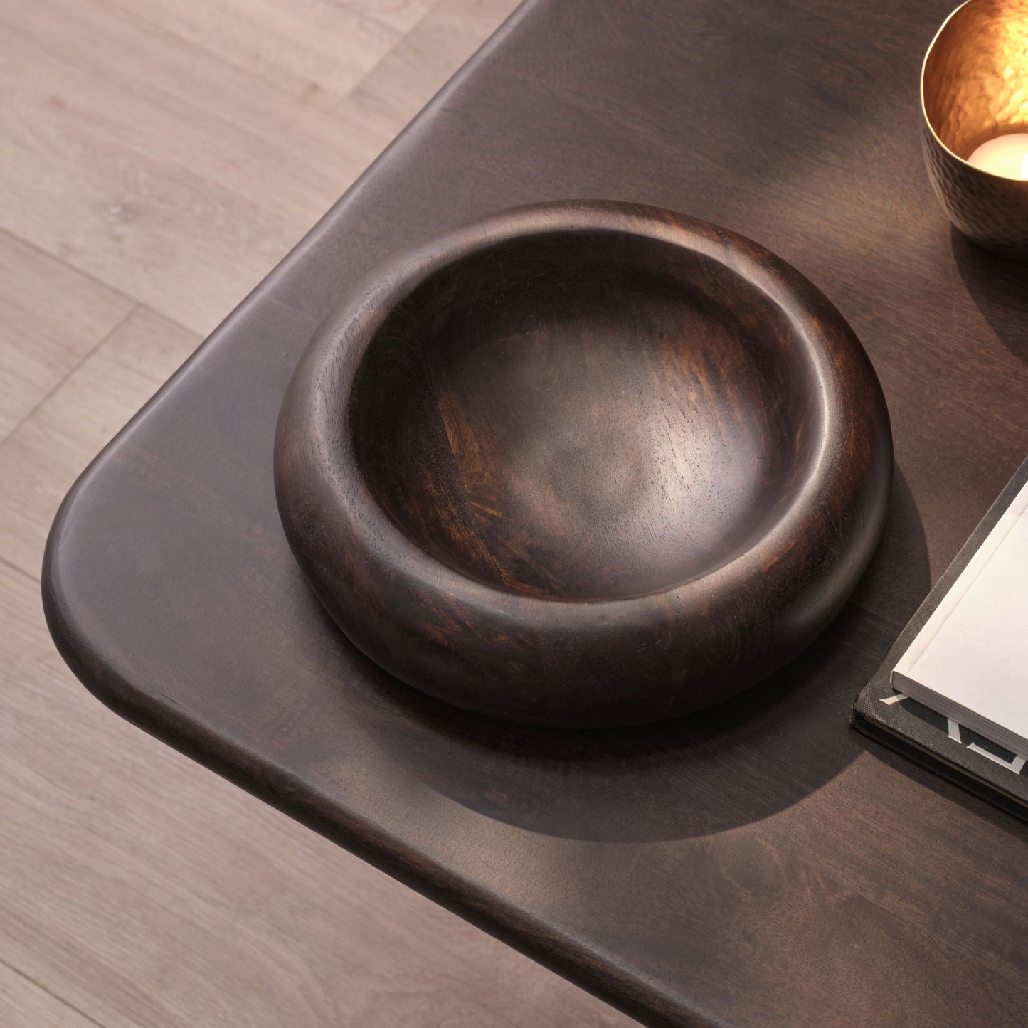 Yattendon 25cm Bowl - Coffee Brown Mango Wood - Laura James 
