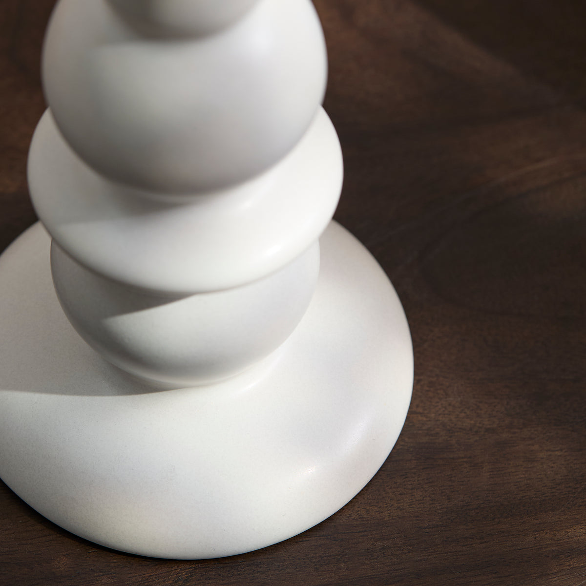 Alder 18cm Ceramic Candlestick Set of 2 - Off White - Laura James 