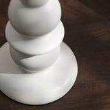 Alder 18cm Ceramic Candlestick Set of 2 - Off White - Laura James 