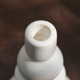 Alder 18cm Ceramic Candlestick Set of 2 - Off White - Laura James 
