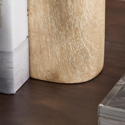 Yattendon 17cm Bookend Set of 2 - Chalked Mango Wood - Laura James 