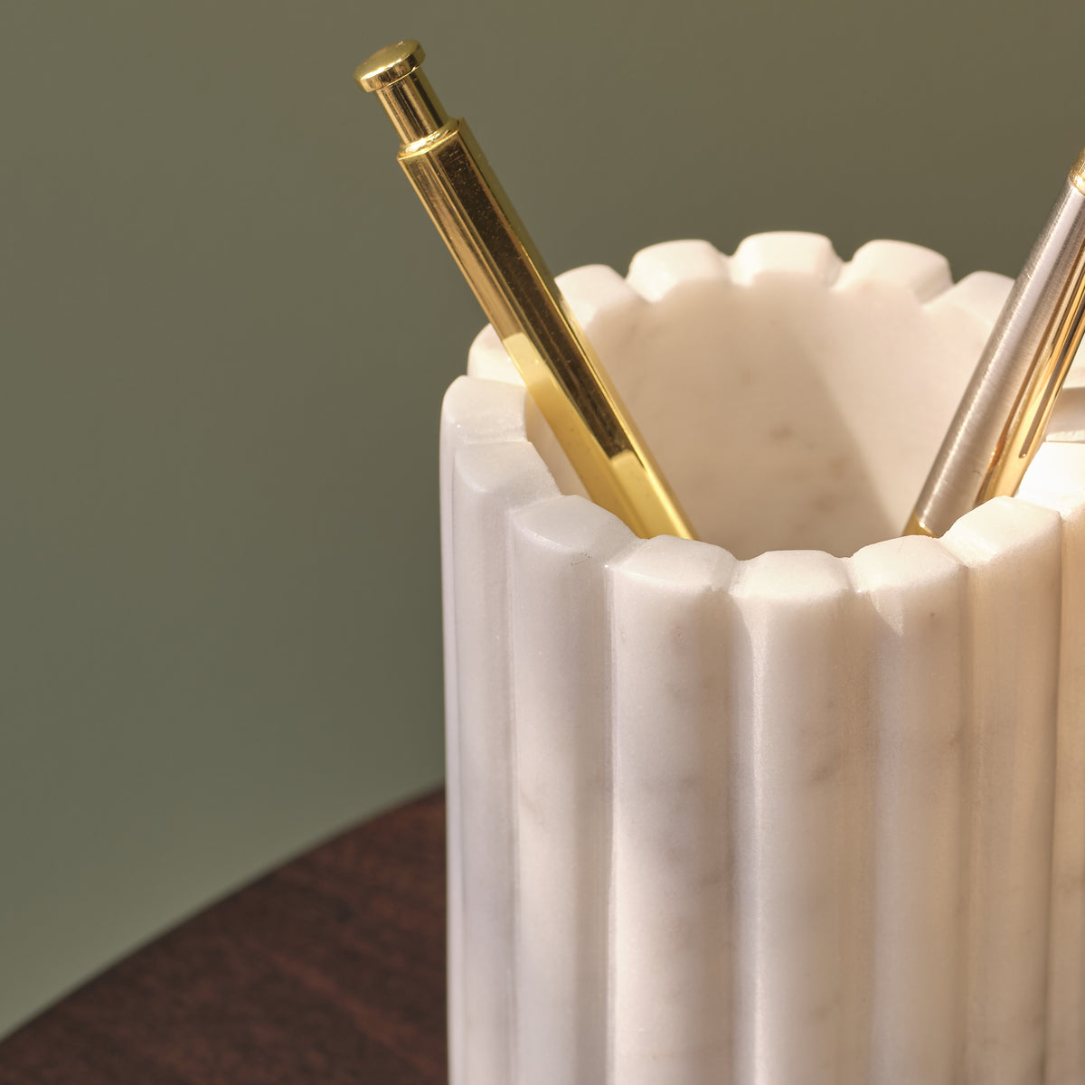 Tiree 10cm Tumbler - White Marble - Laura James 
