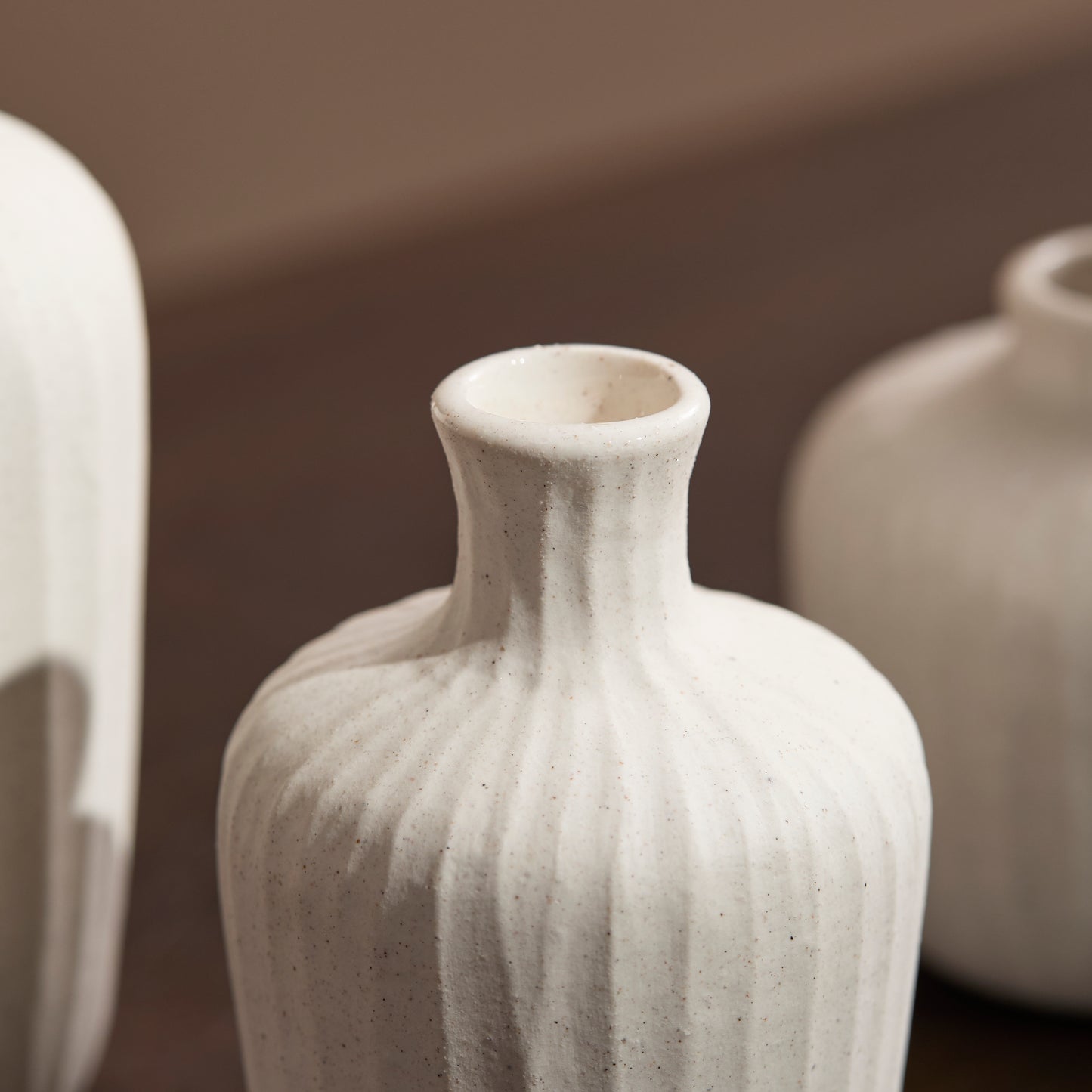 Bayswater Set of 3 Ceramic Vase - Off White - Laura James 