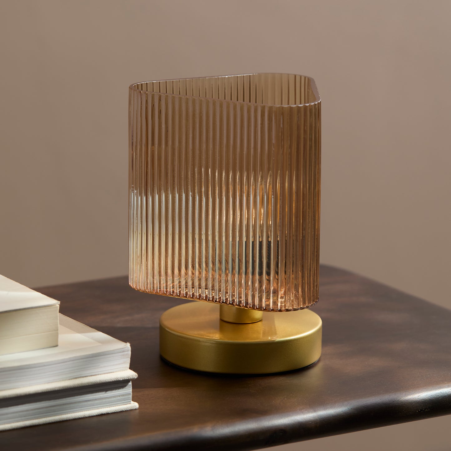 Edworth 20cm Table Lamp - Champagne Glass - Laura James 