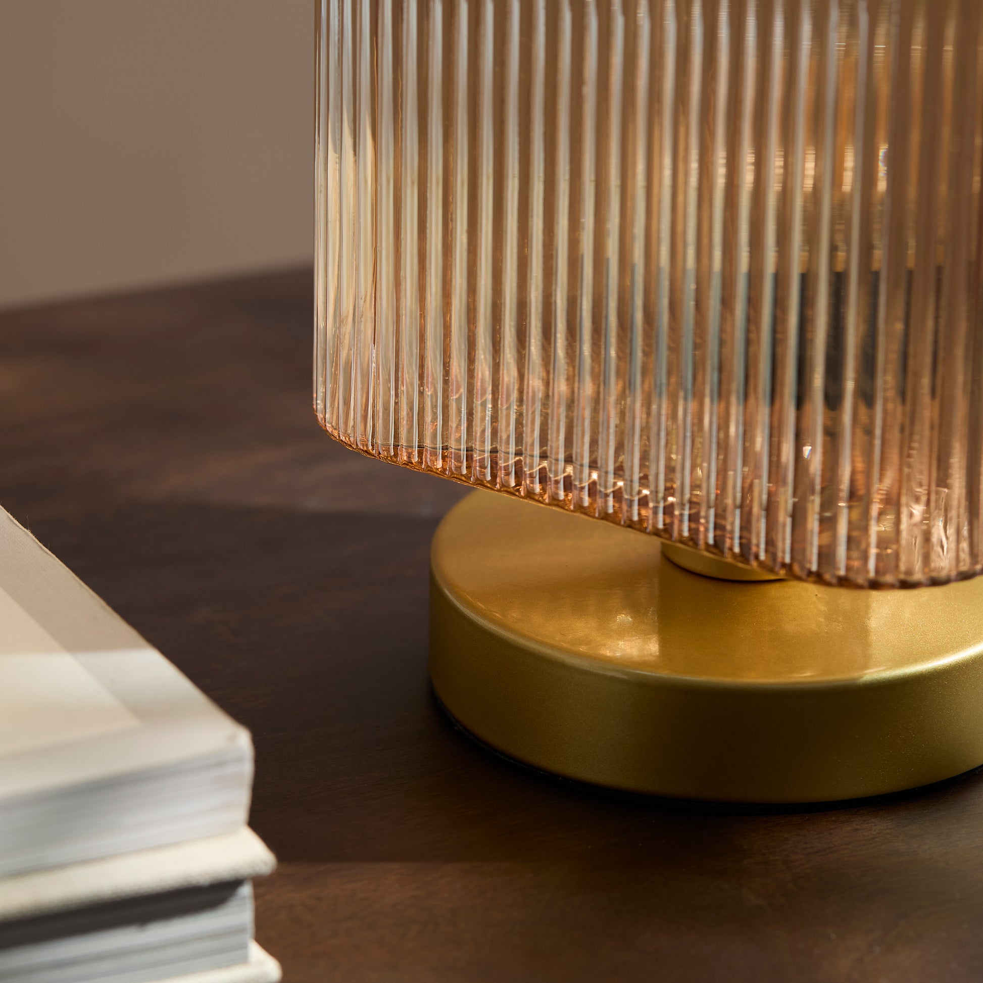 Edworth 20cm Table Lamp - Champagne Glass - Laura James 