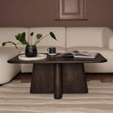Bastian 100cm Coffee Brown Mango Wood Coffee Table - Laura James 