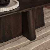 Bastian 100cm Coffee Brown Mango Wood Coffee Table - Laura James 