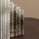 Tiree 15cm Set of 2 Arch Bookends - Beige Marble - Laura James 