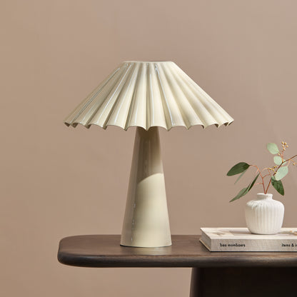 Wicken 37cm Metal Table Lamp - Oatmeal - Laura James 