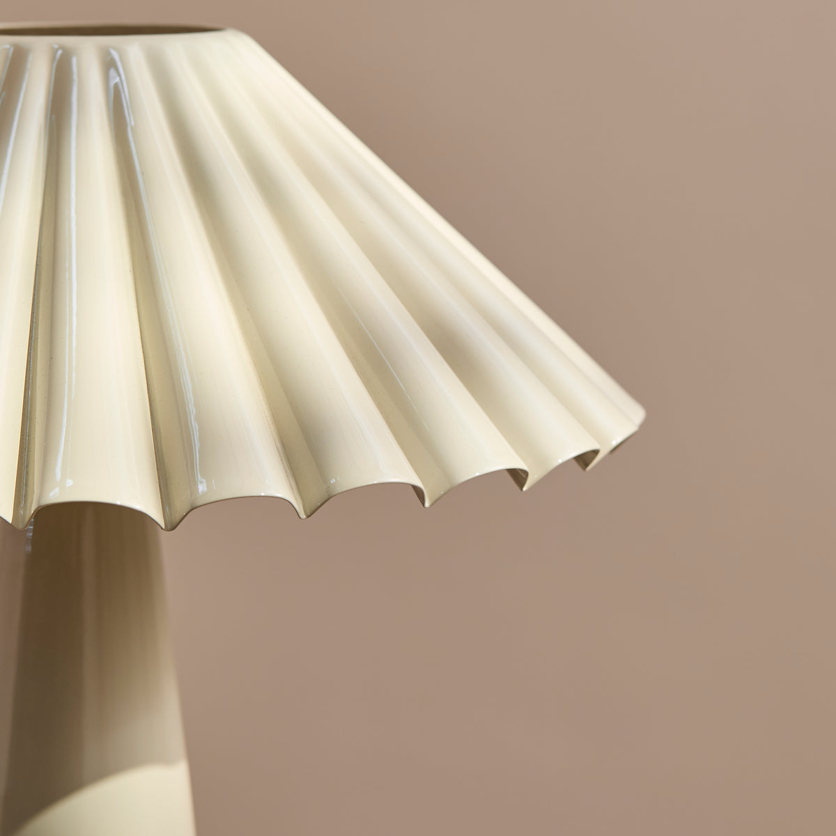 Wicken 37cm Metal Table Lamp - Oatmeal - Laura James 