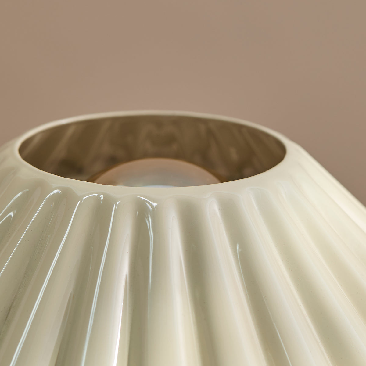Wicken 37cm Metal Table Lamp - Oatmeal - Laura James 