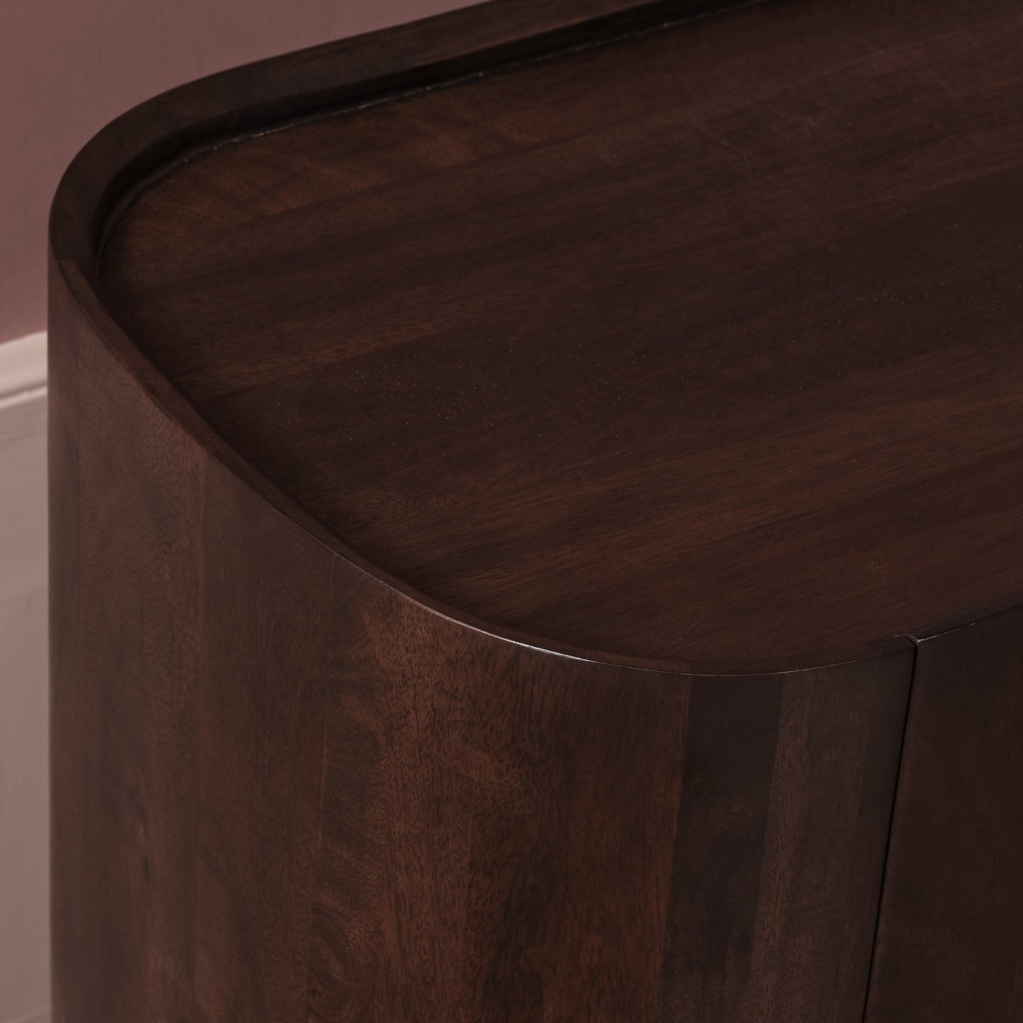 Octavia 3 Door Tall Sideboard - Coffee Brown Mango Wood - Laura James 