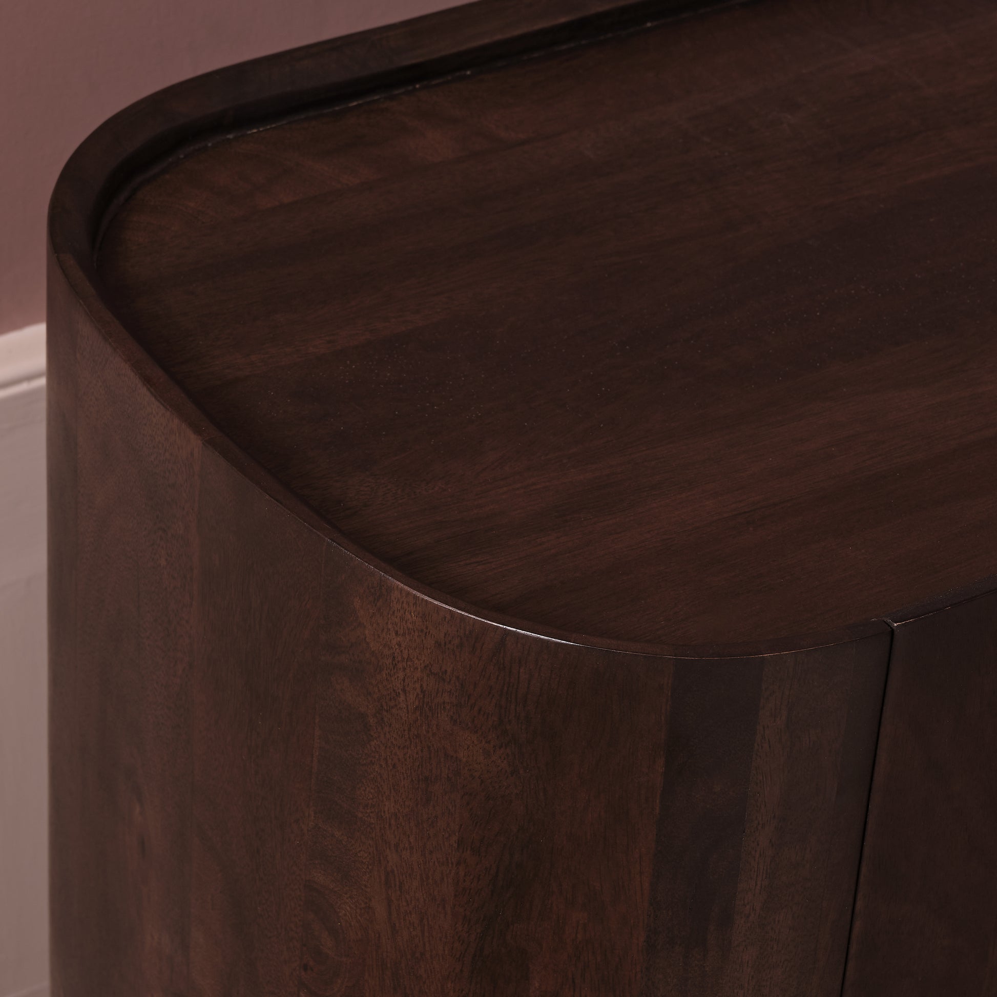 Octavia 3 Door Tall Sideboard - Coffee Brown Mango Wood - Laura James 