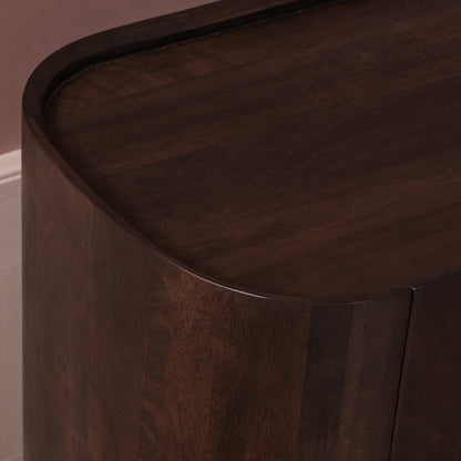 Octavia 3 Door Tall Sideboard - Coffee Brown Mango Wood - Laura James 