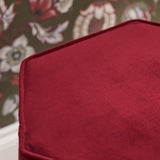 Margot 46cm Hexagon Footstool - Burgundy Velvet - Laura James 