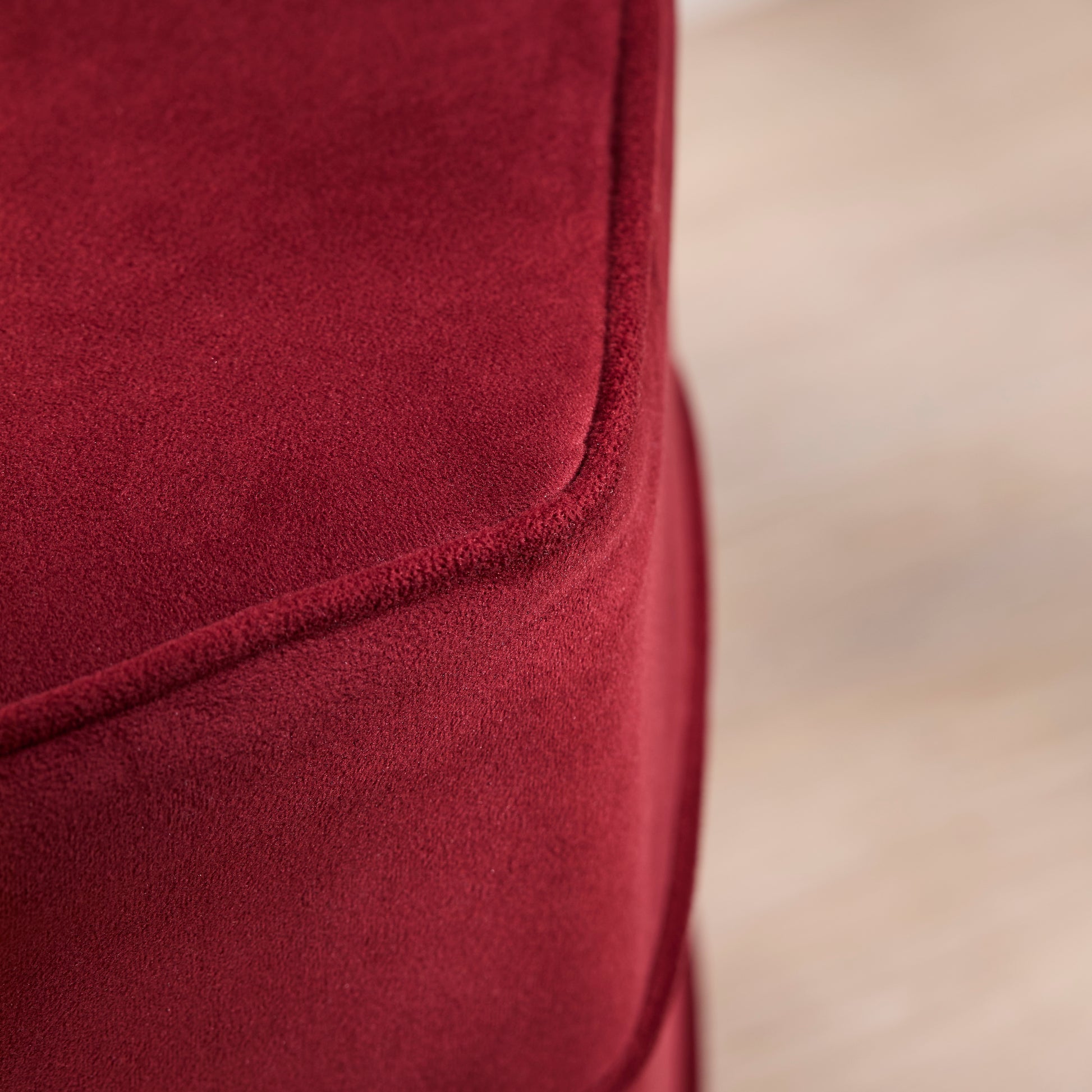 Margot 46cm Hexagon Footstool - Burgundy Velvet - Laura James 