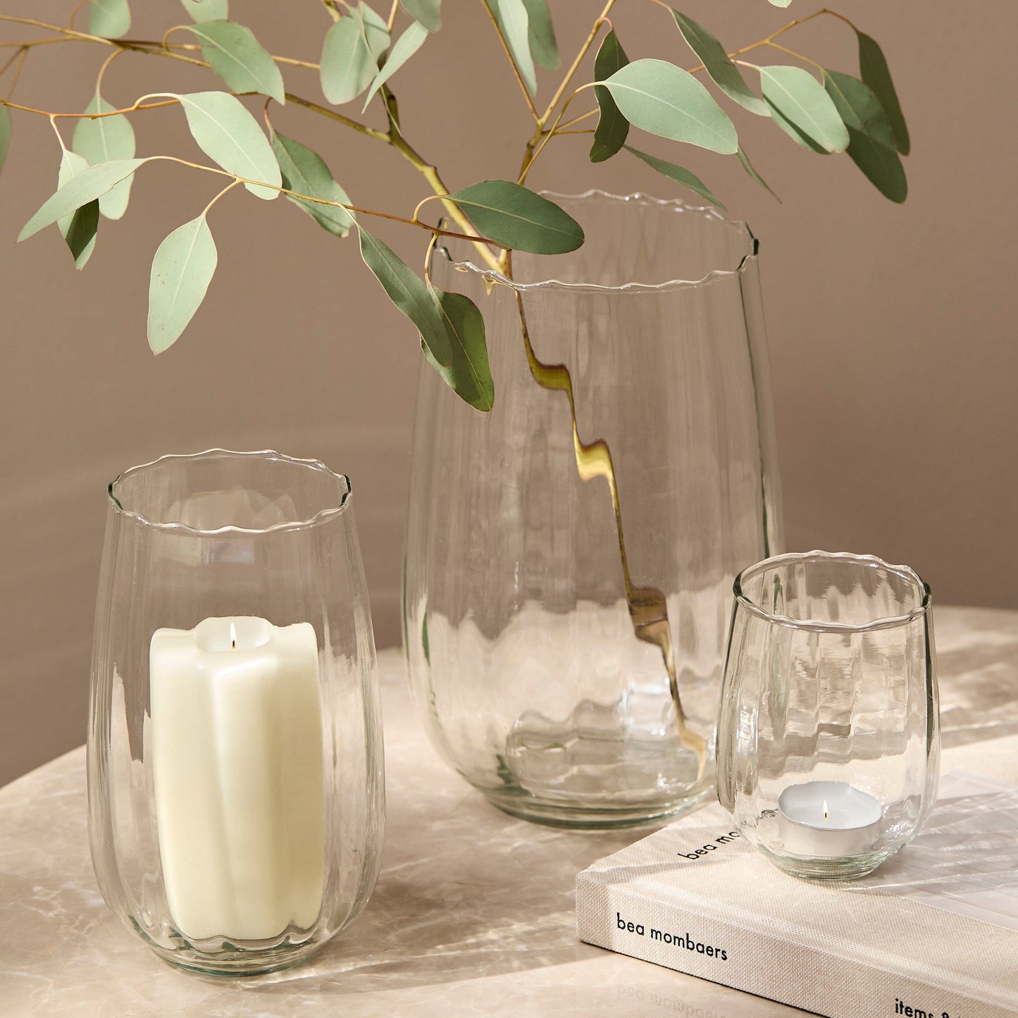 Dalen 22cm Glass Candle Holder  - Clear