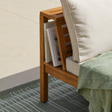 Dakota Corner Wooden Sofa Set - Natural Cushions - Laura James 