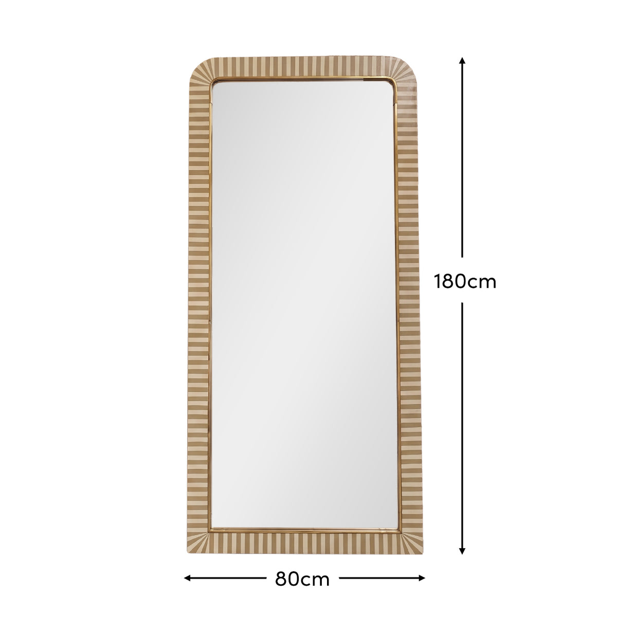 Dartington 180x80cm Arch Floor Mirror - Oatmeal Gold