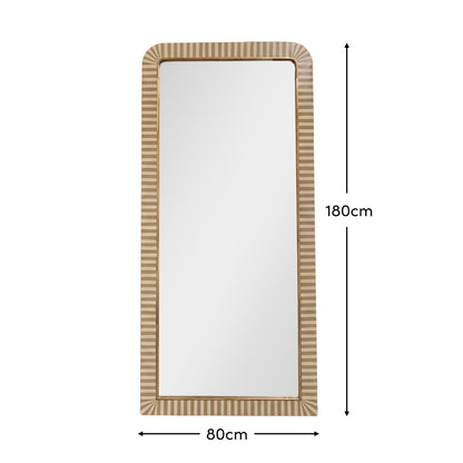 Dartington 180x80cm Arch Floor Mirror - Oatmeal Gold
