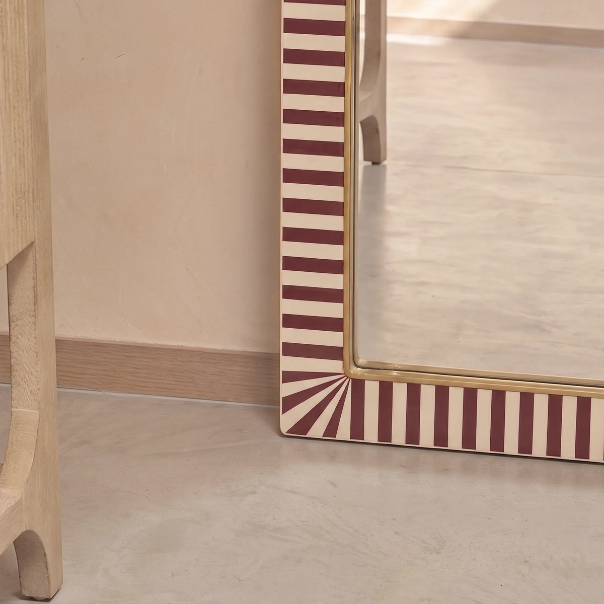 Dartington 180x80cm Arch Floor Mirror - Burgundy