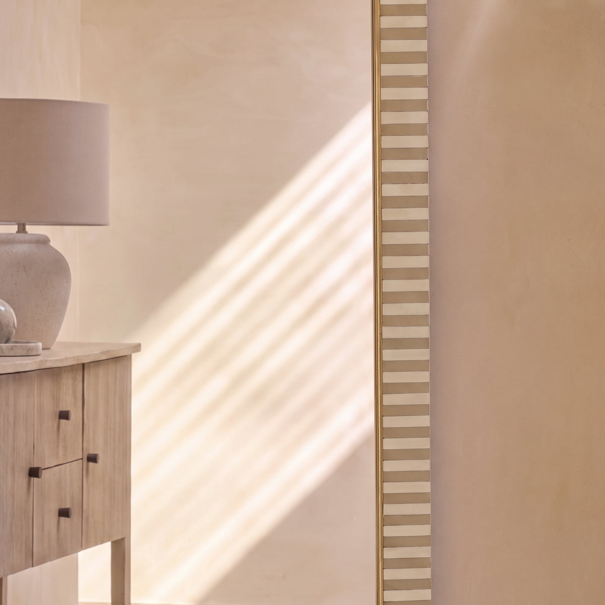 Dartington 180x80cm Arch Floor Mirror - Oatmeal Gold - Laura James 