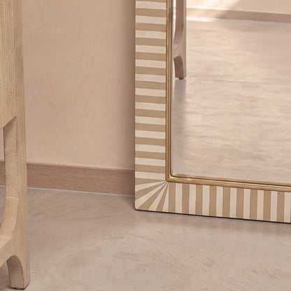 Dartington 180x80cm Arch Floor Mirror - Oatmeal Gold