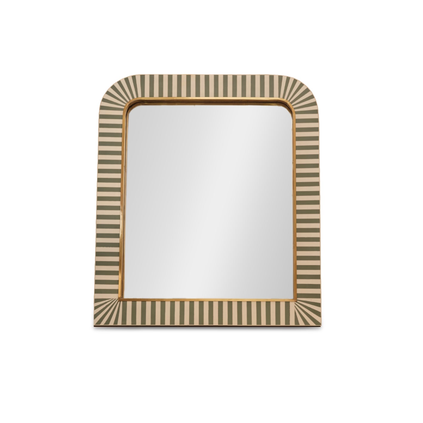 Dartington 80x70cm Arch Wall Mirror - Olive Green - Laura James 
