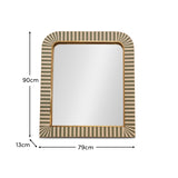 Dartington 80x70cm Arch Wall Mirror - Olive Green - Laura James 