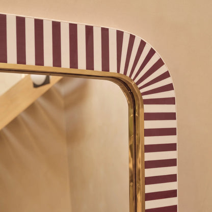 Dartington 80x70cm Arch Wall Mirror - Burgundy