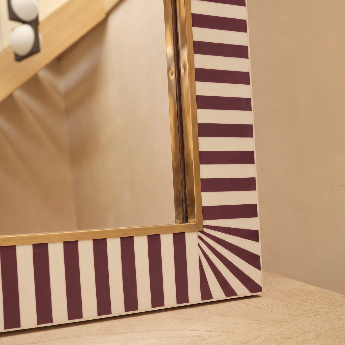 Dartington 80x70cm Arch Wall Mirror - Burgundy