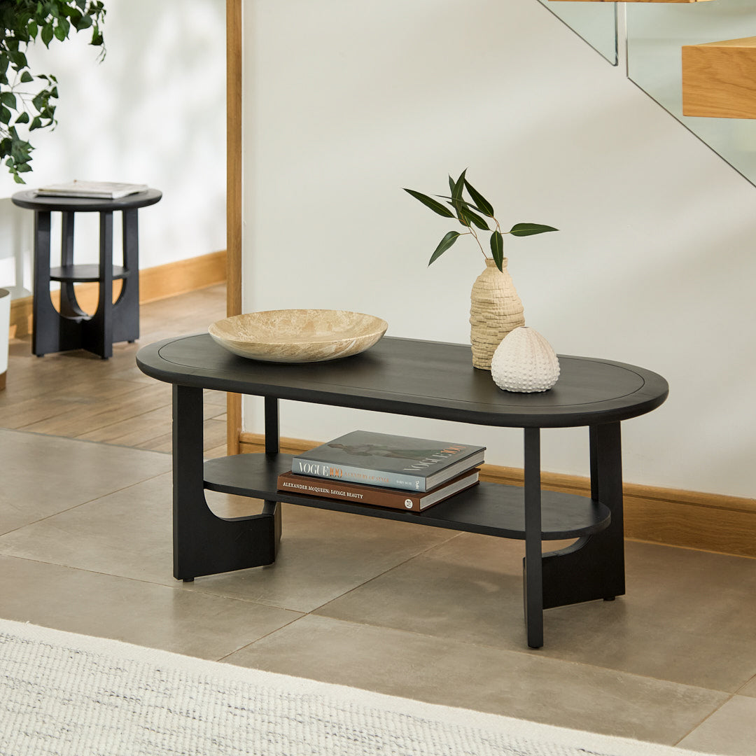 Delphi Black Acacia Coffee Table - Laura James 