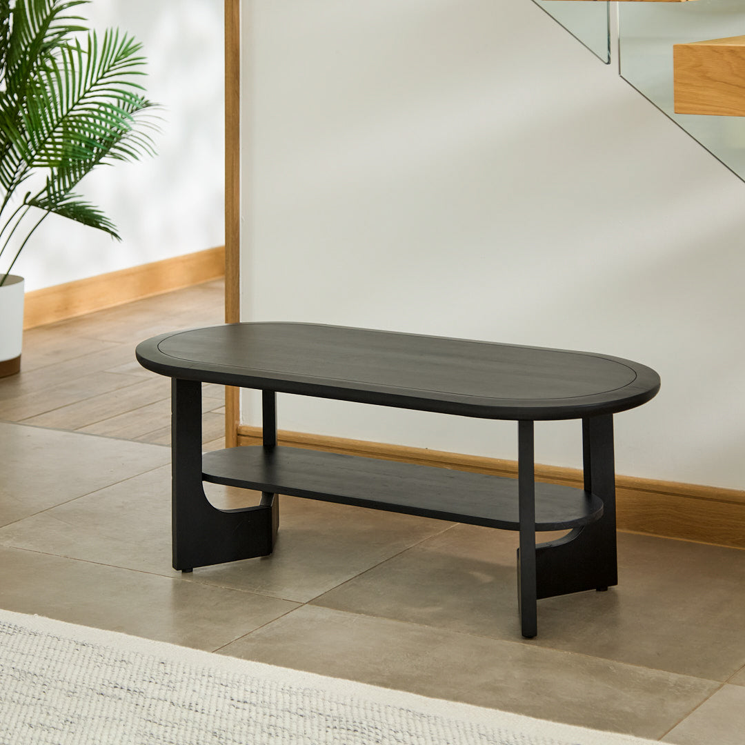 Delphi Black Acacia Coffee Table - Laura James 