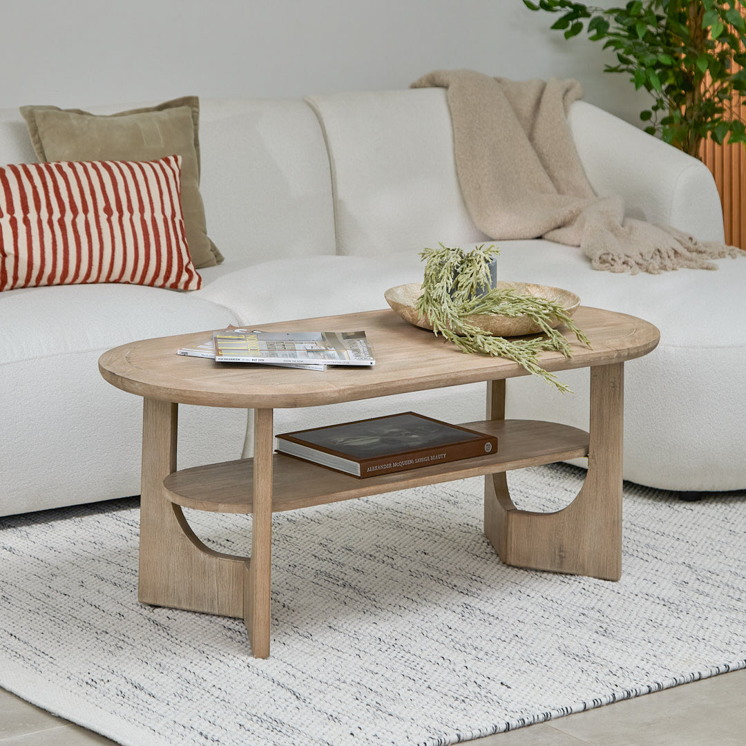 Delphi Light Acacia Coffee Table - Laura James