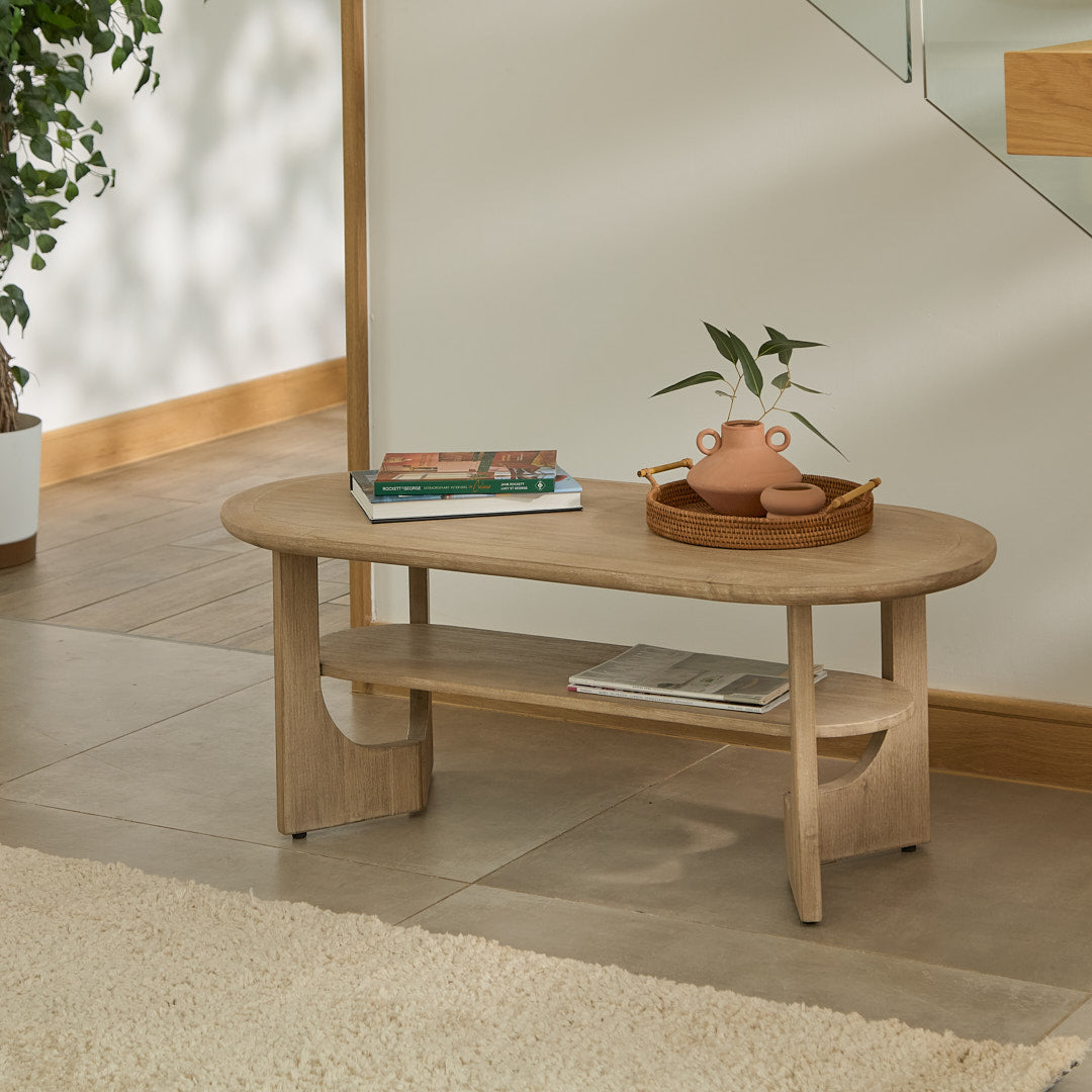 Delphi Light Acacia Coffee Table - Laura James