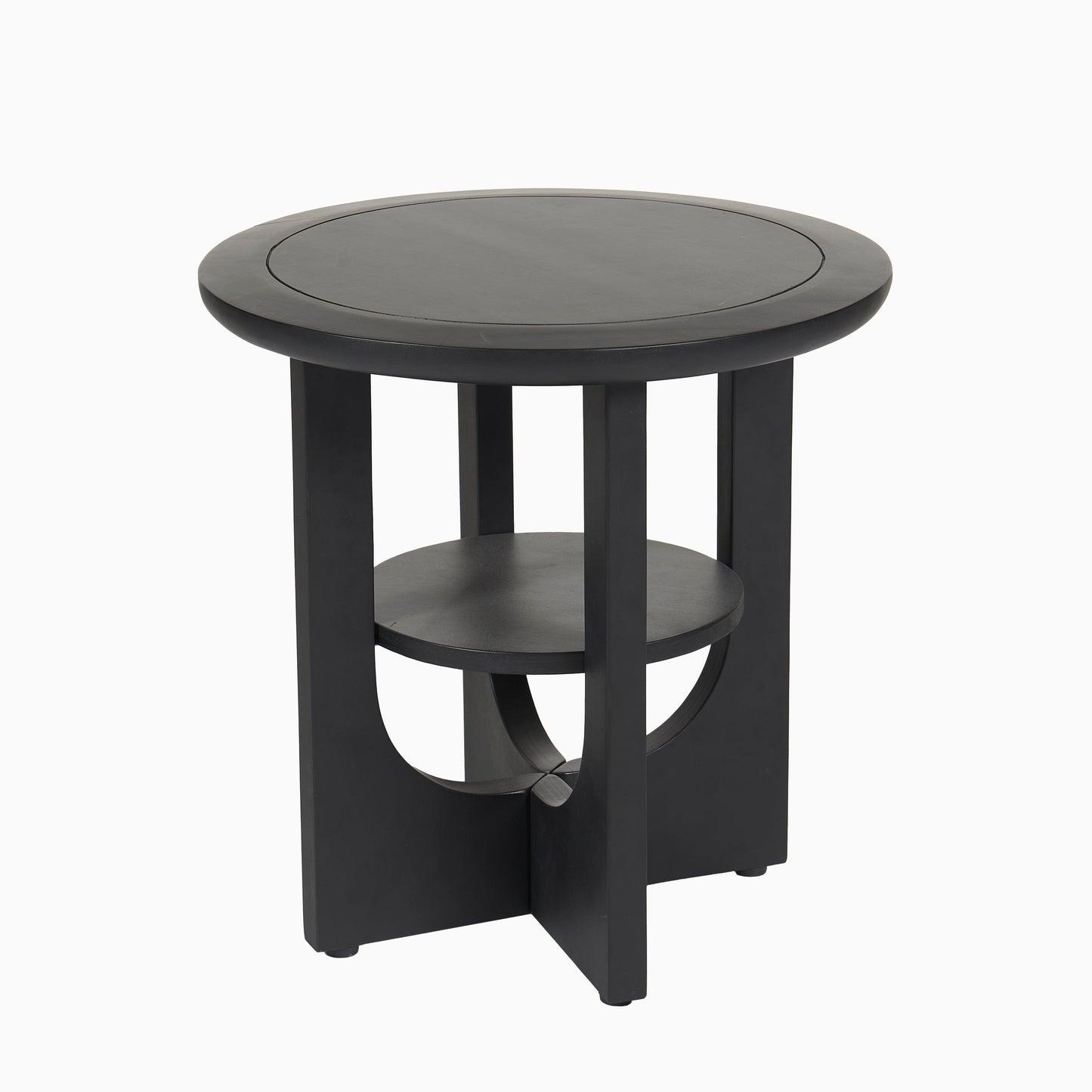 Delphi 50cm Side Table - Jet Black Acacia - Laura James 