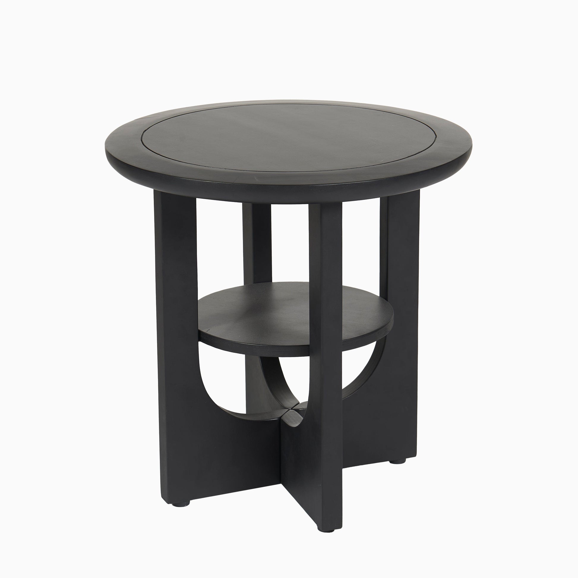 Delphi 50cm Side Table - Jet Black Acacia - Laura James 