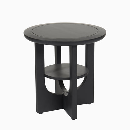Delphi 50cm Side Table - Jet Black Acacia - Laura James 
