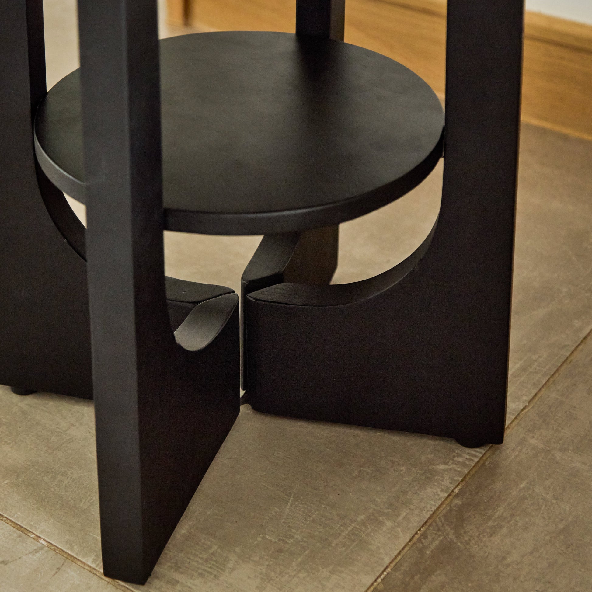 Delphi 50cm Side Table - Jet Black Acacia - Laura James