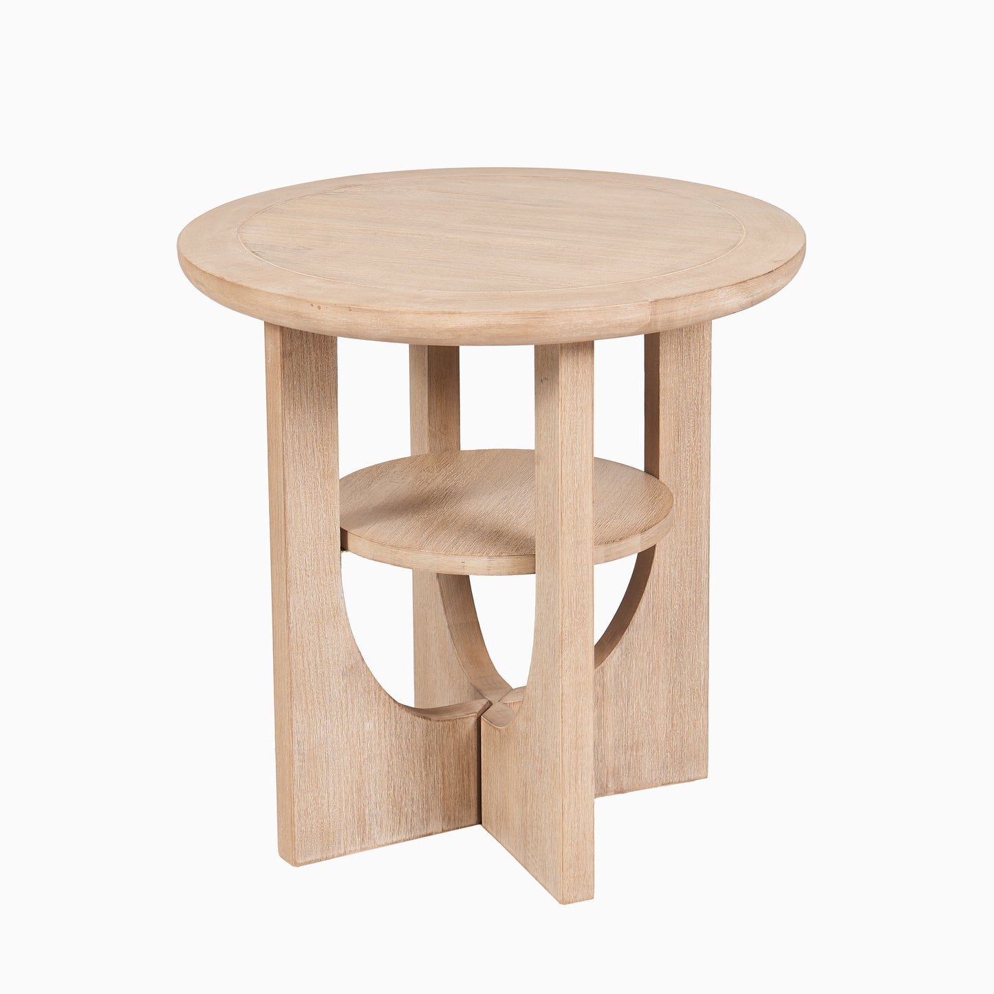 Delphi 50cm Side Table - Light Brushed Acacia - Laura James 