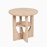 Delphi 50cm Side Table - Light Brushed Acacia - Laura James 