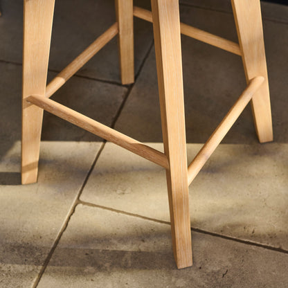 Digby Fawn Linen Swivel Backless Bar Stools - Set of 2 - Whitewash Oak Legs - Laura James
