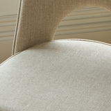 Dolly Mink Taupe Dining Chairs - Set of 2 - Black Metal Legs - Laura James