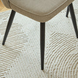 Dolly Mink Taupe Dining Chairs - Set of 2 - Black Metal Legs - Laura James