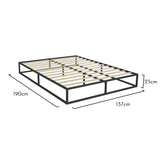 Indy Double Platform Bed - Black Metal